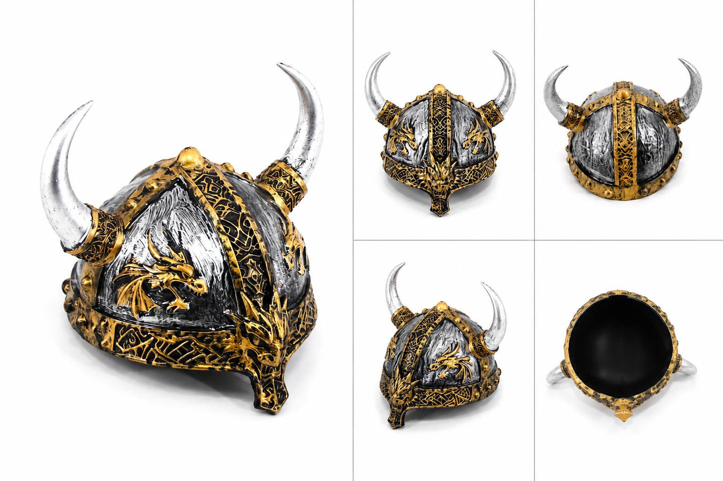 Norse Dragon Viking Helmet Medieval Warrior Armour Display Ornament Gift