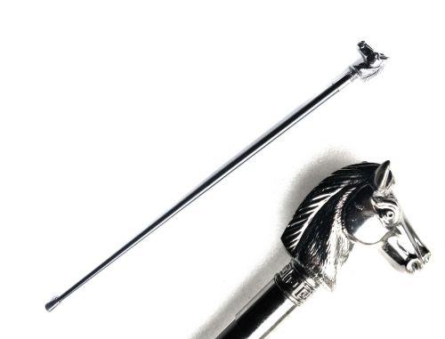 Equestrian Cane with Horse Handle | Cosplay Costume Prop for LARP, Theatre, Display 95 cm