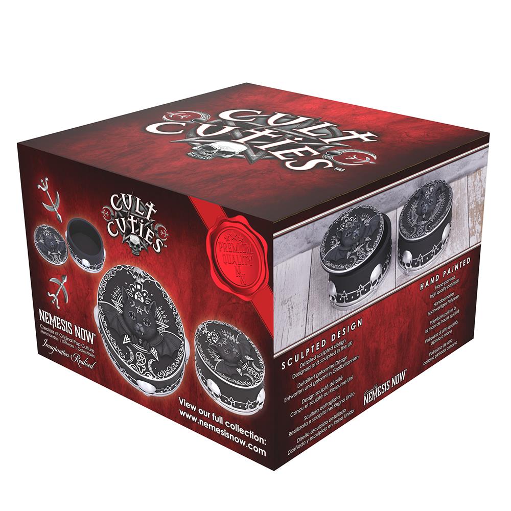 Gothic Malpuss Cat Trinket Box Cult Cuties Vampire Familiar Skull Occult Design