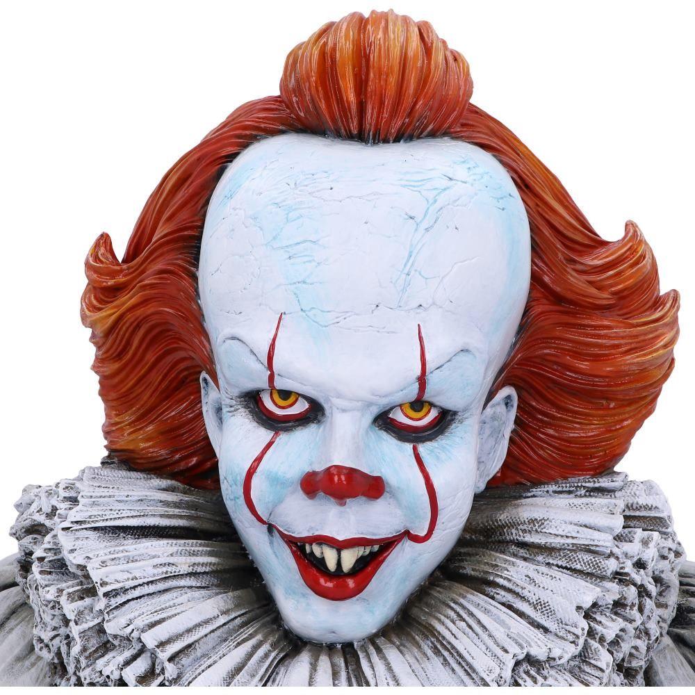 Terrifying Pennywise Resin Bust 30cm | Gothic Horror Clown Ornament | IT Movie Collectible Prop