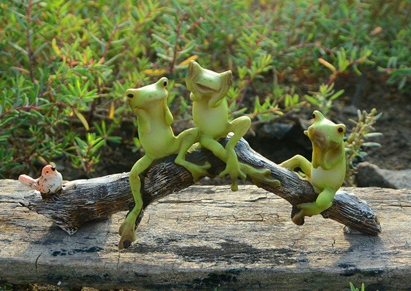 Creative Cute Little Turtle Resin Frog Ornaments