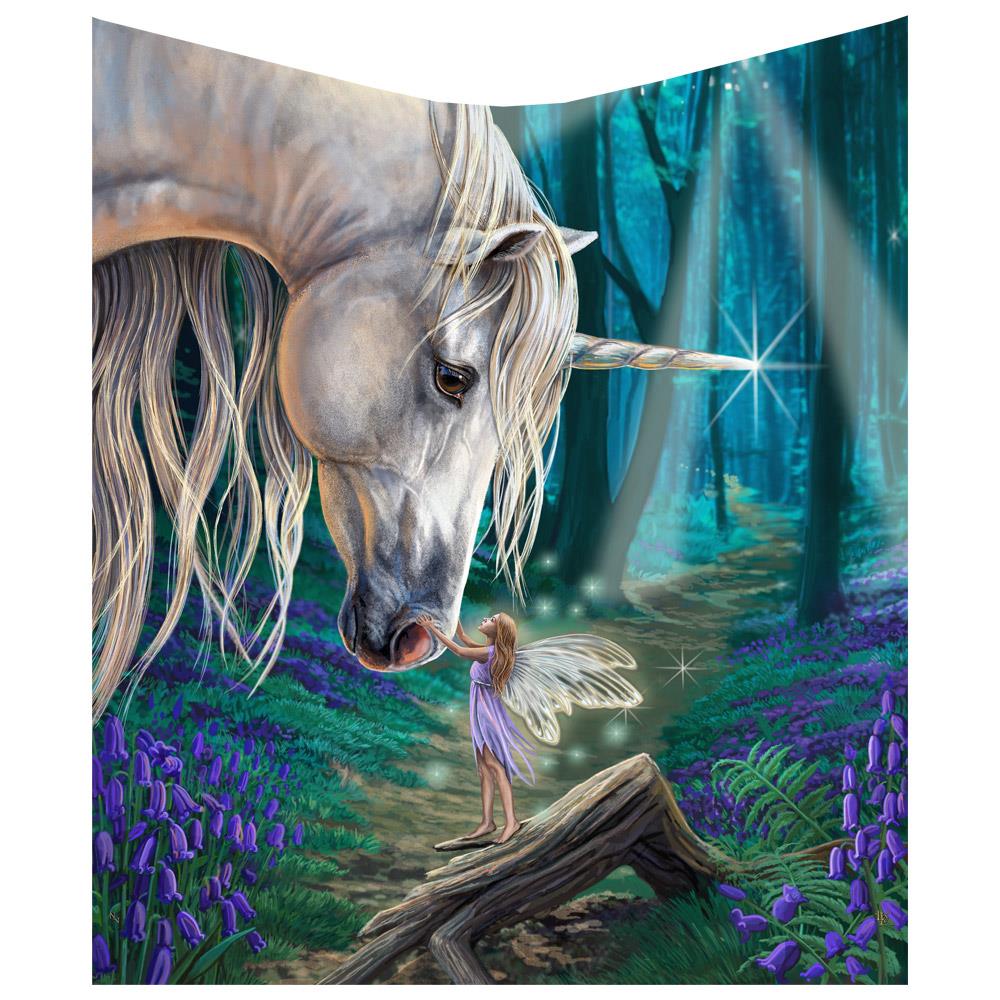 Magical Unicorn Throw Blanket Fairy Whispers Fantasy Cosy Home Decor