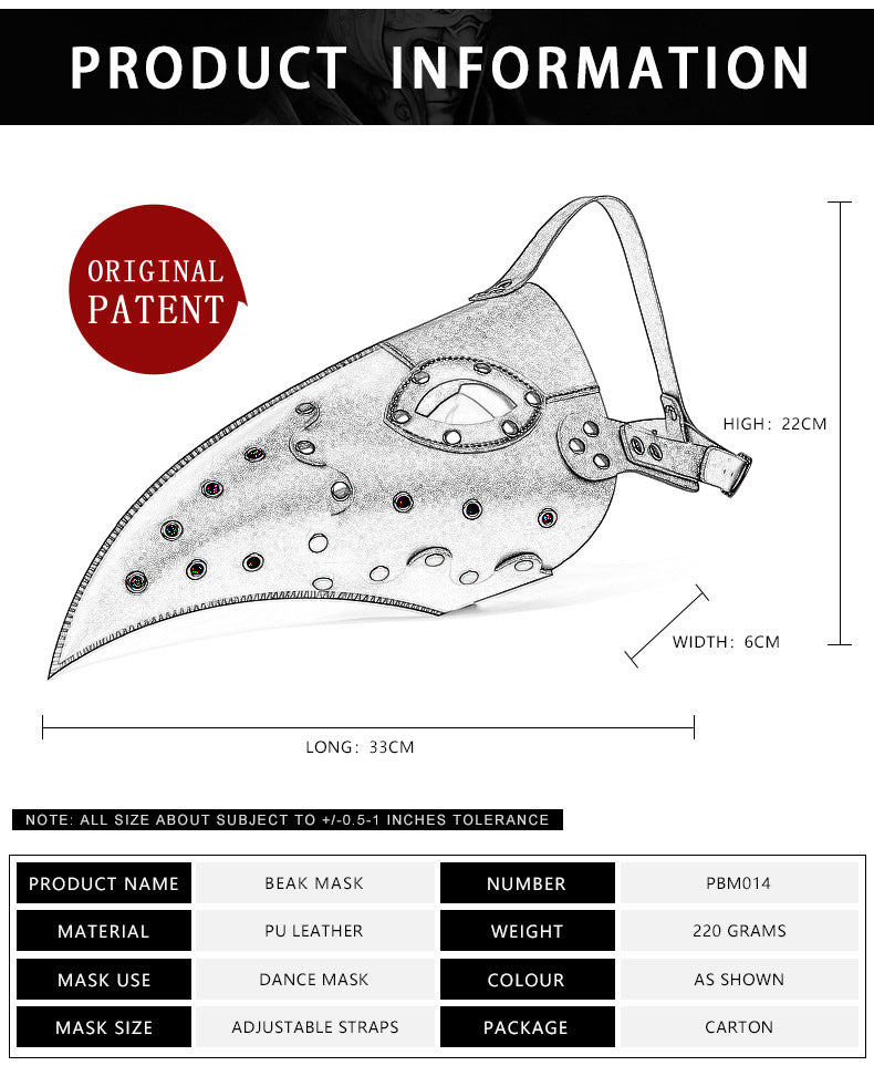 Steampunk Plague Long Beak Party Headgear