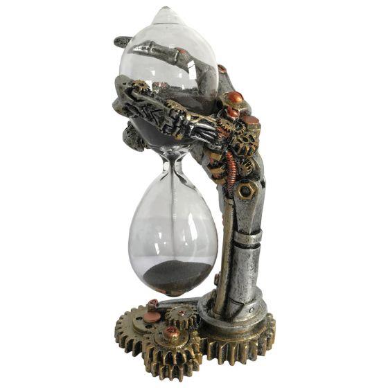 Mechanical Steampunk Hourglass Skeleton Sand Timer Industrial Gothic Ornament