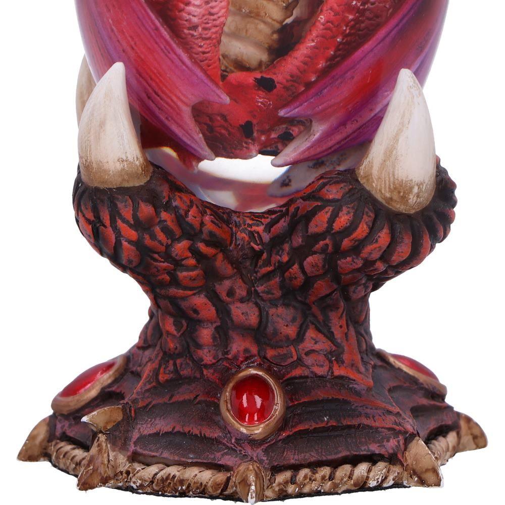 Fire Baby Dragon Egg Figurine - Fantasy Resin Statue Mystical Home Decor 12cm