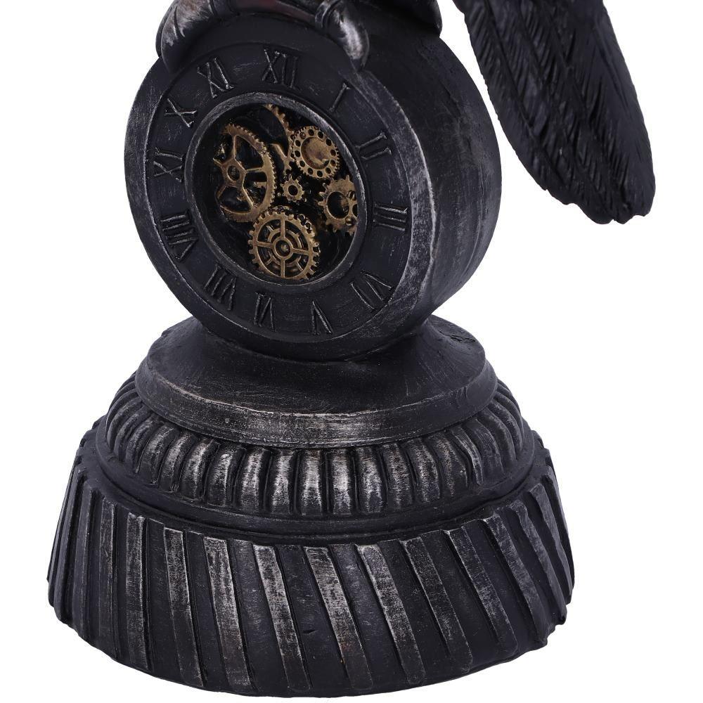 Steampunk Raven Statue - Victorian Mechanical Bird Figurine Gothic Home Decor 24cm