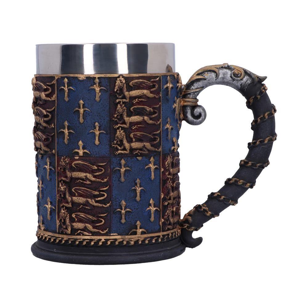 Fleur-De-Lys Lion Tankard 14 cm - Medieval Gothic Knight Mug, Historical Drinkware