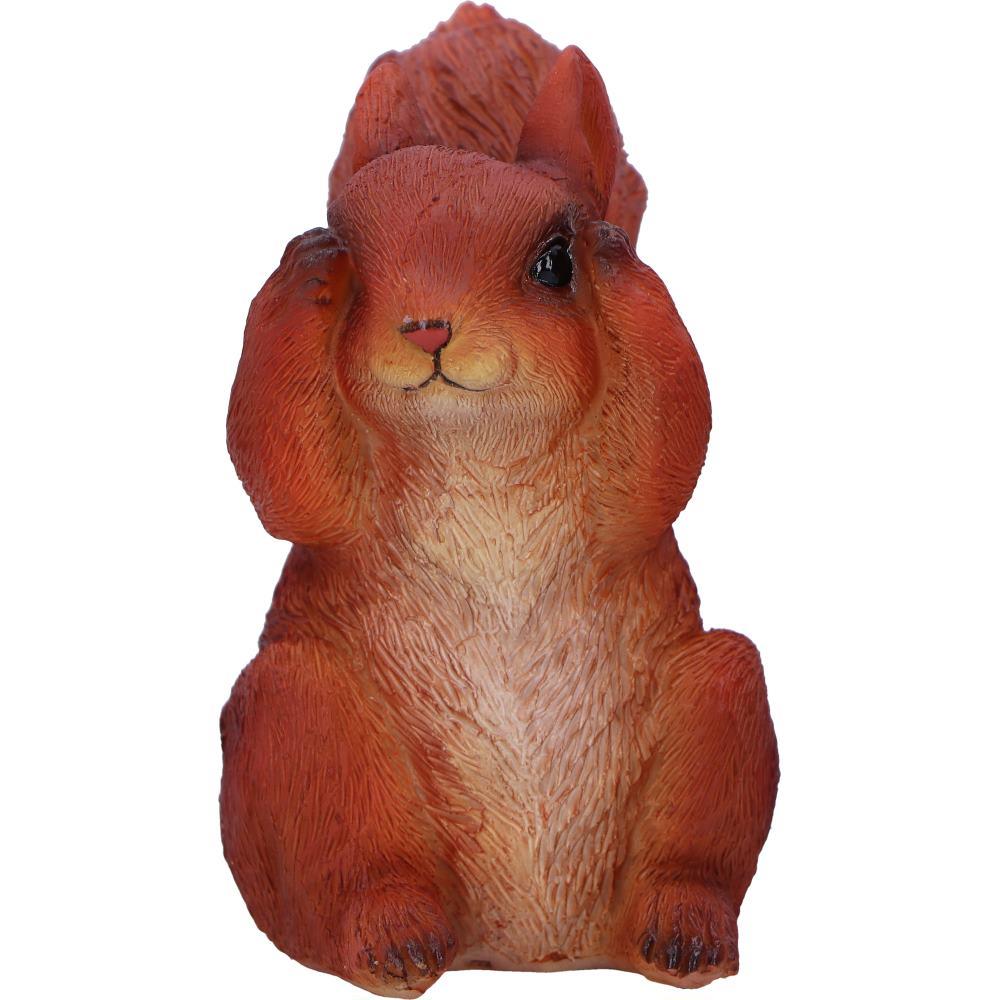 Three Wise Squirrel Figurines Hear See Speak No Evil Woodland Animal Statue