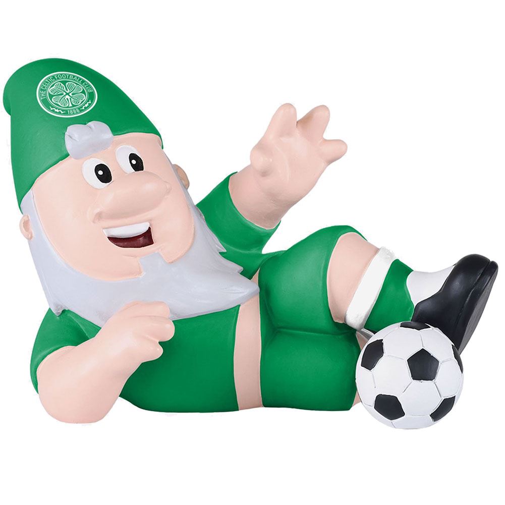 Celtic FC Sliding Tackle Gnome Team Mascot Figurine Football Fan Ornament