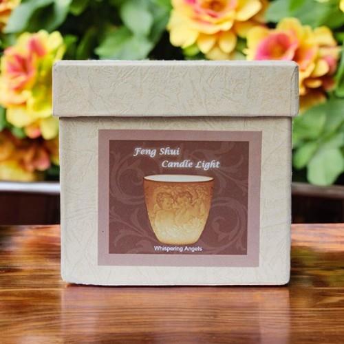 Feng Shui Candle Light Holder - Whispering Angels | Chinese Porcelain Lithophane