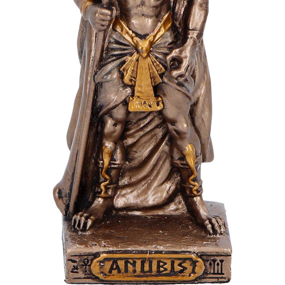 Small Anubis Egyptian God Mini Figurine Afterlife Deity Statue Mythology Decor