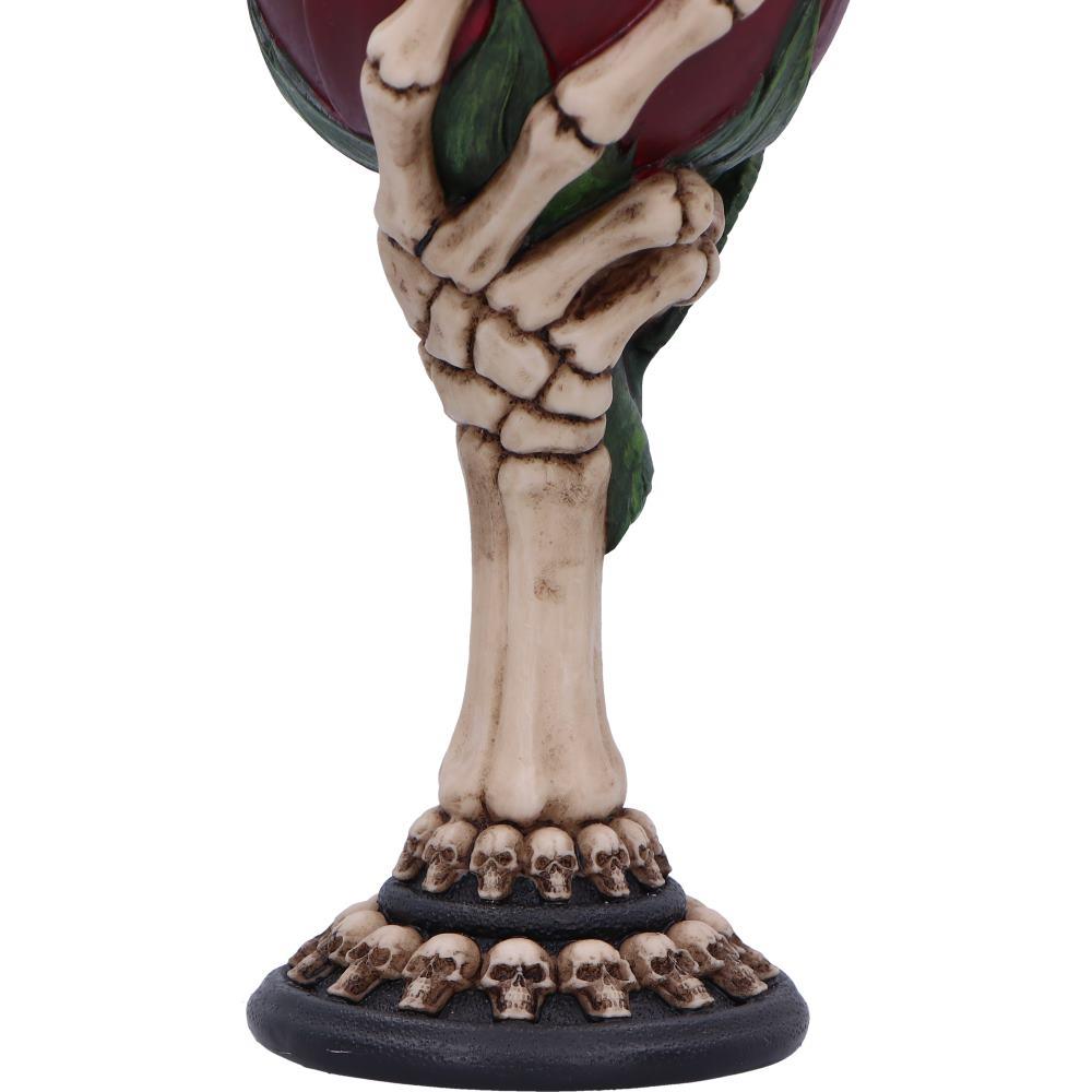 Gothic Rose Goblet Skeleton Hand Chalice Dark Fantasy Wine Cup Horror Skull