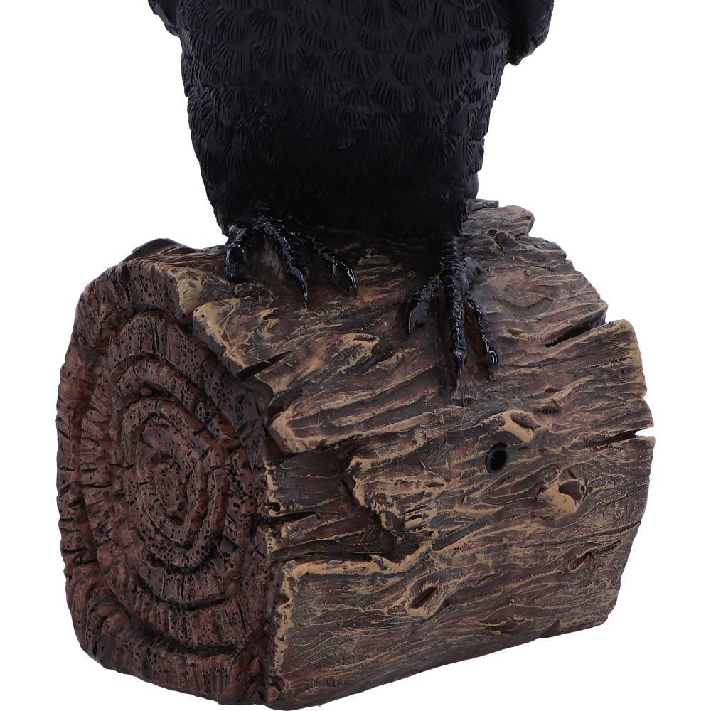 Ravens Cry Motion Activated Gothic Figurine Sound Sensor Bird Statue Crow Decor