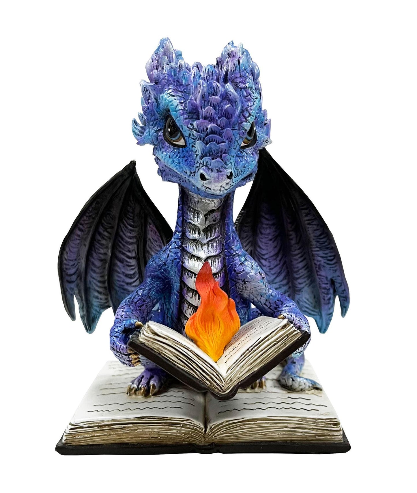 Fantasy Dragon Figurine Ornament Spell book Gothic Statue Mythical Creature