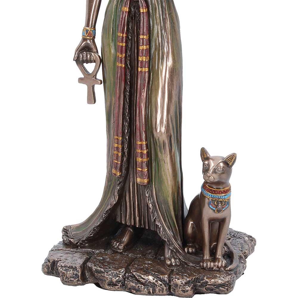 Ancient Egyptian Queen Statue Nefertari Royal Cat Ornament Mythology Decor