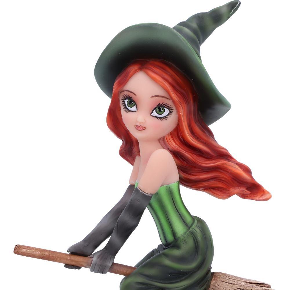 Adorable Willow Witch Figurine 16cm Cute Resin Witch Decor Gift Boxed