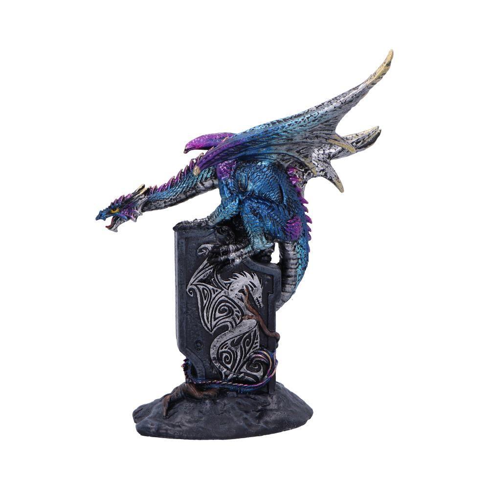 Fantasy Blue Dragon Gothic Figurine 17.5cm - Resin Art Sculpture