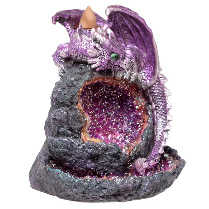 LED Dragon Backflow Incense Burner - Stunning Fantasy Crystal Decor