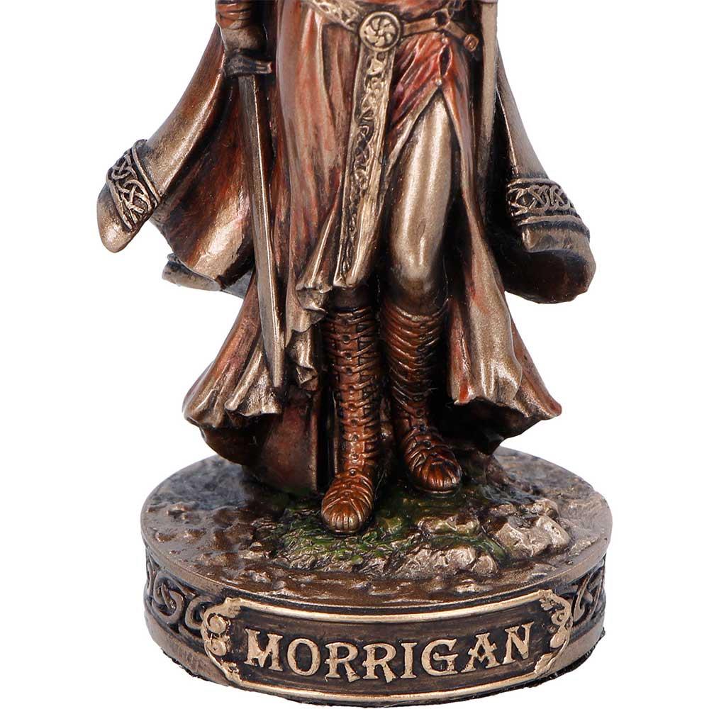 Small Morrigan Goddess Figurine Celtic War Deity Crow Statue Pagan Mythology