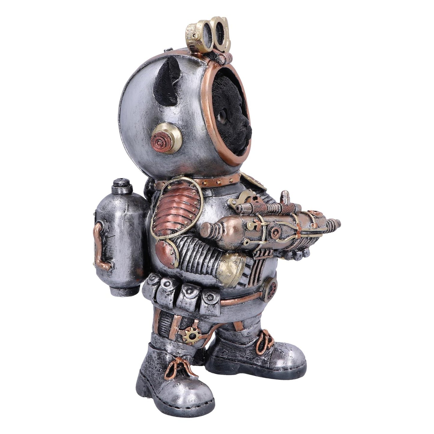 Cat-tack Space Steampunk Figurine 23cm | Hand-Painted Resin Space Cat Collectible