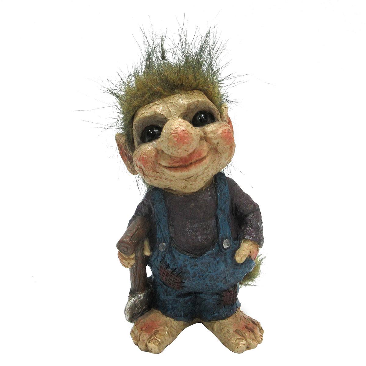 Mythical Troll & Tool Figure Nordic Resin Ornament Fantasy Home Collectors Gift