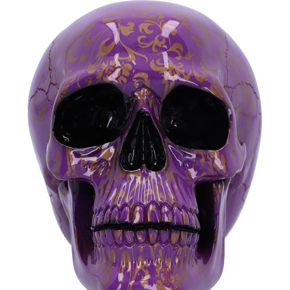 Purple Gothic Fantasy Skull Ornament Decorative Statue Halloween Horror Art Decor