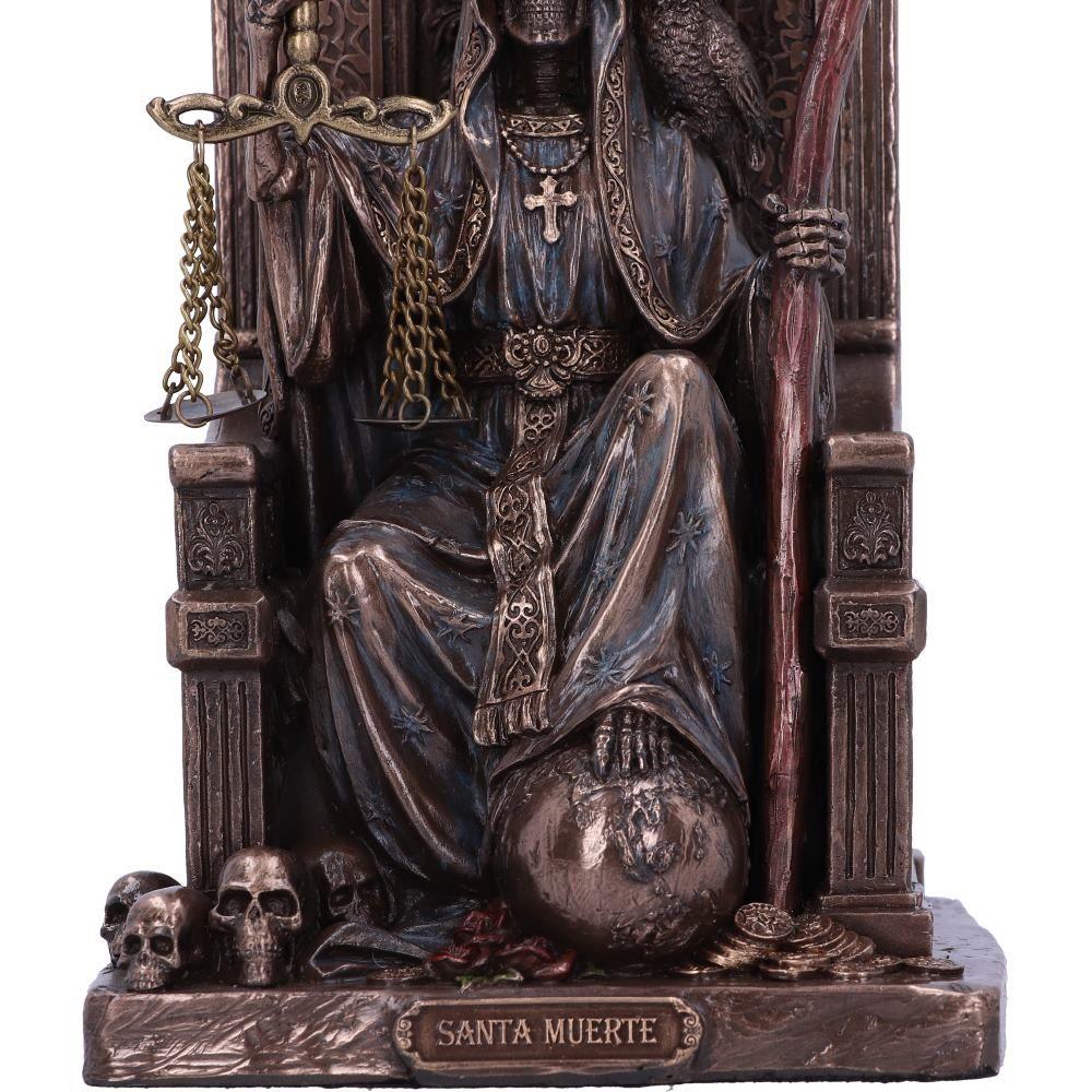 Santa Muerte Statue Spiritual Occult Throne Figurine Gothic Holy Death Altar Decor