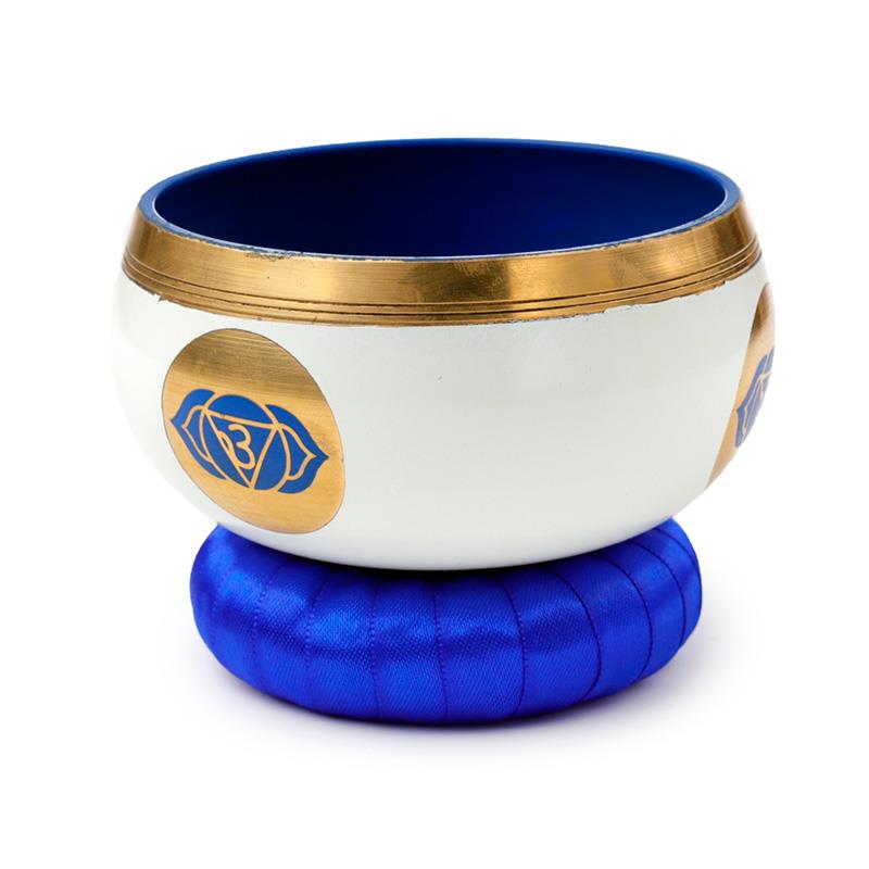 Third Eye Chakra Healing Singing Bowl – Meditation Sound Bowl with Cushion & Stick