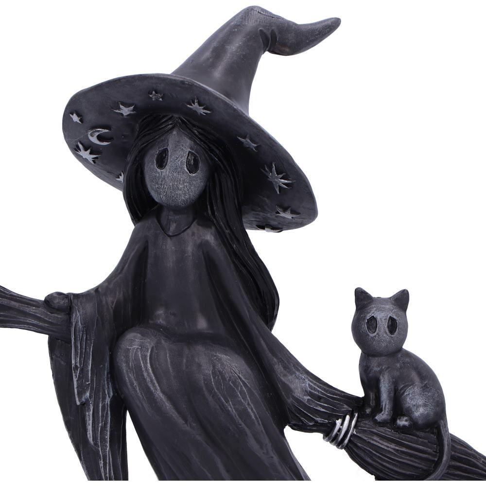 Little Souls Beam Witch Figurine - Nemesis Now Broomstick Ornament 12.7cm