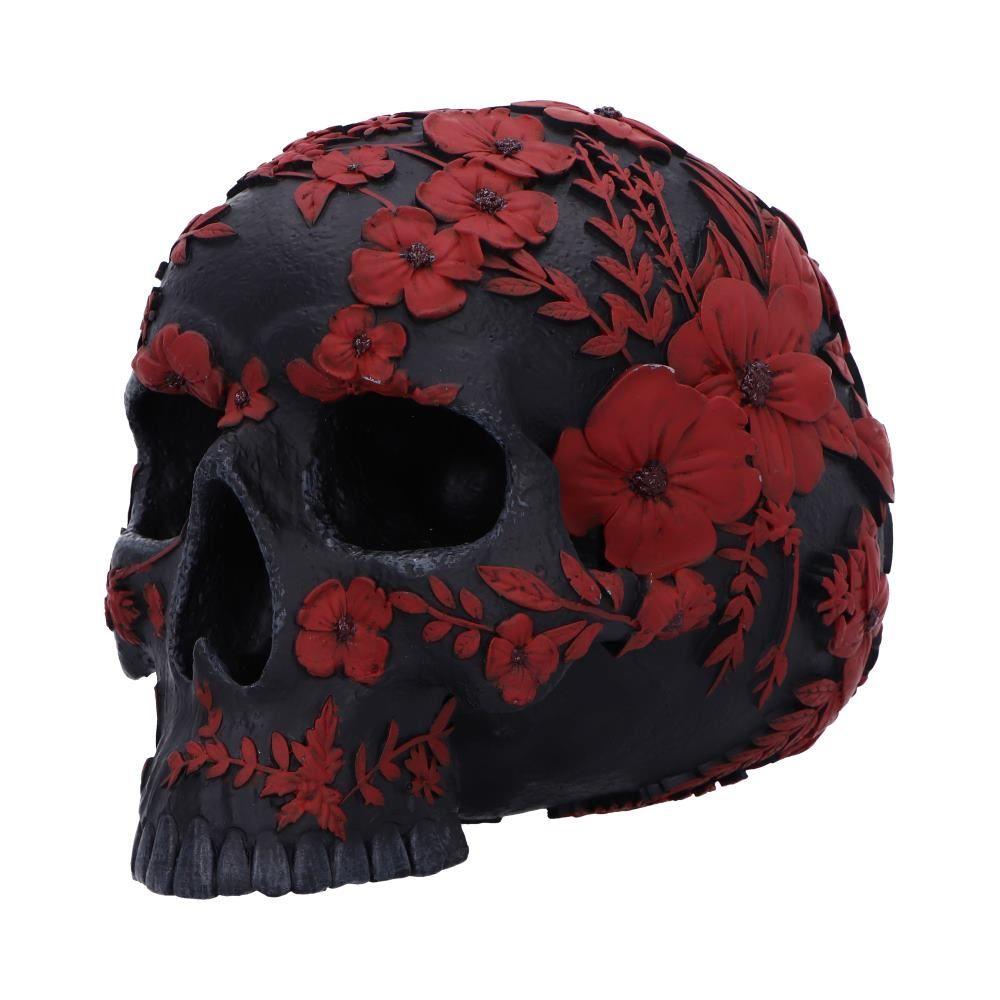 Gothic Skull Figurine Age of Opium Poppy Design Nemesis Now Boxed 18.5cm