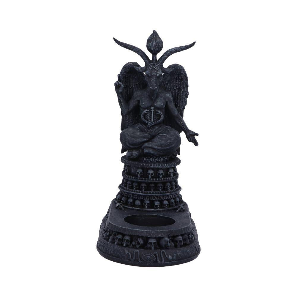 Exclusive Baphomet's Devotion Tea Light Holder – 17cm Gothic Occult Candle Holder