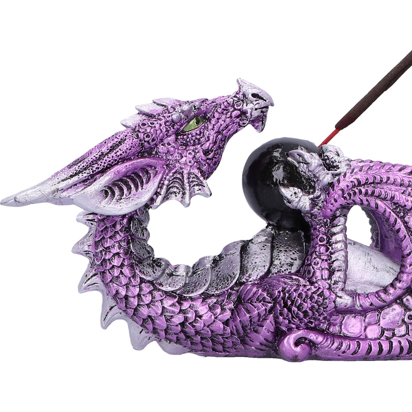 Mystical Purple Dragon Incense Burner Gothic Fantasy Ornament aromatherapy