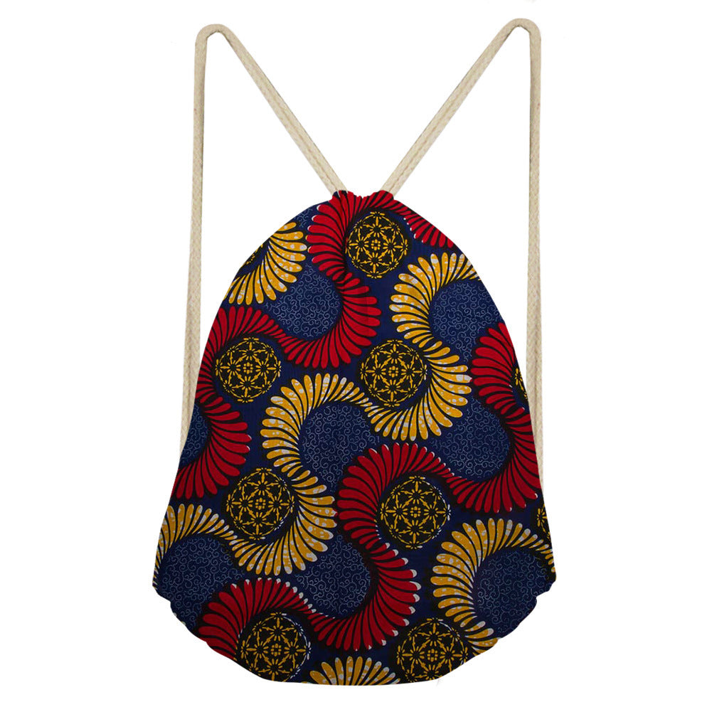 Bohemian drawstring bag