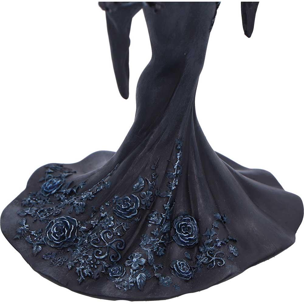 Femme Fatale Warrior Angel Statue Gothic Dark Feminine Hooded Winged Ornament Fantasy Decor