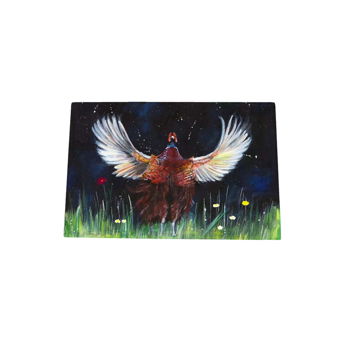 RING NECKED PHEASANT Ceramic Art Tile by PANKHURST GALLERY 30x20 cm