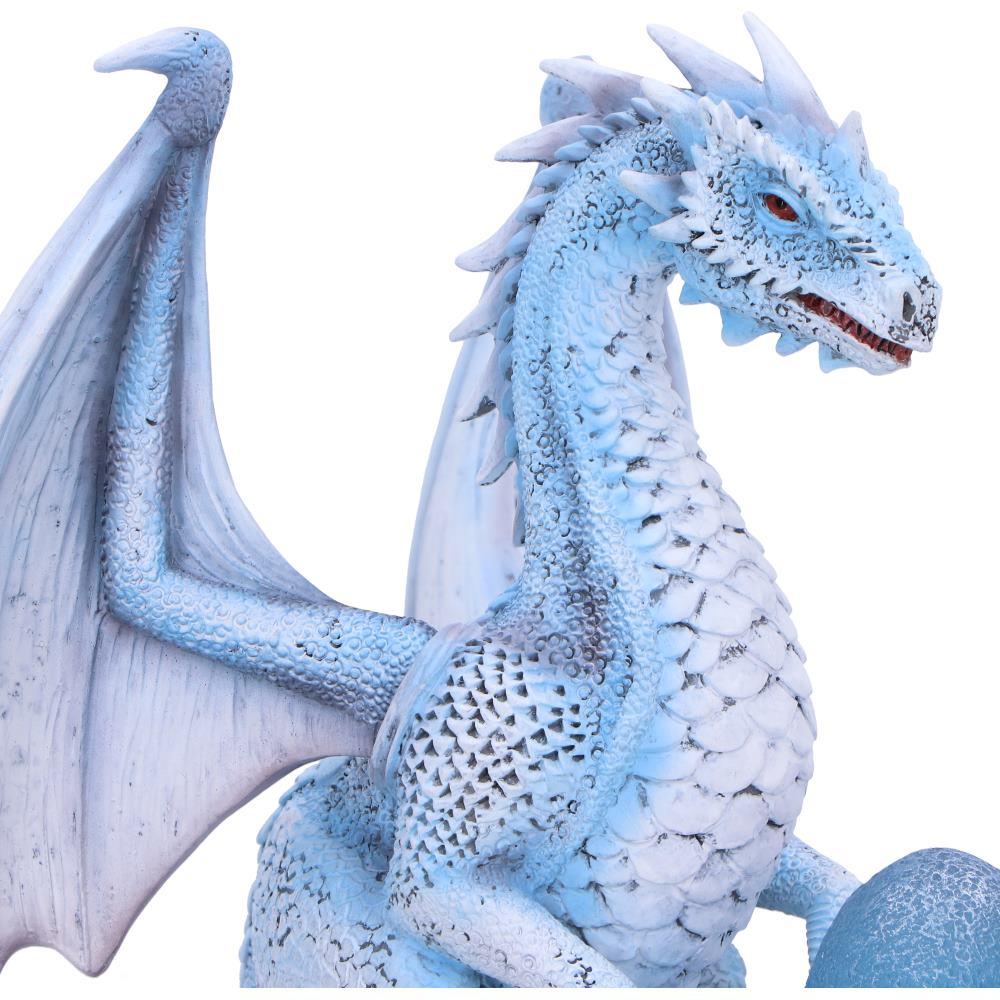 Fantasy Ice Dragon Glowing Egg LED Light Figurine Gothic Mythical Creature Statue
