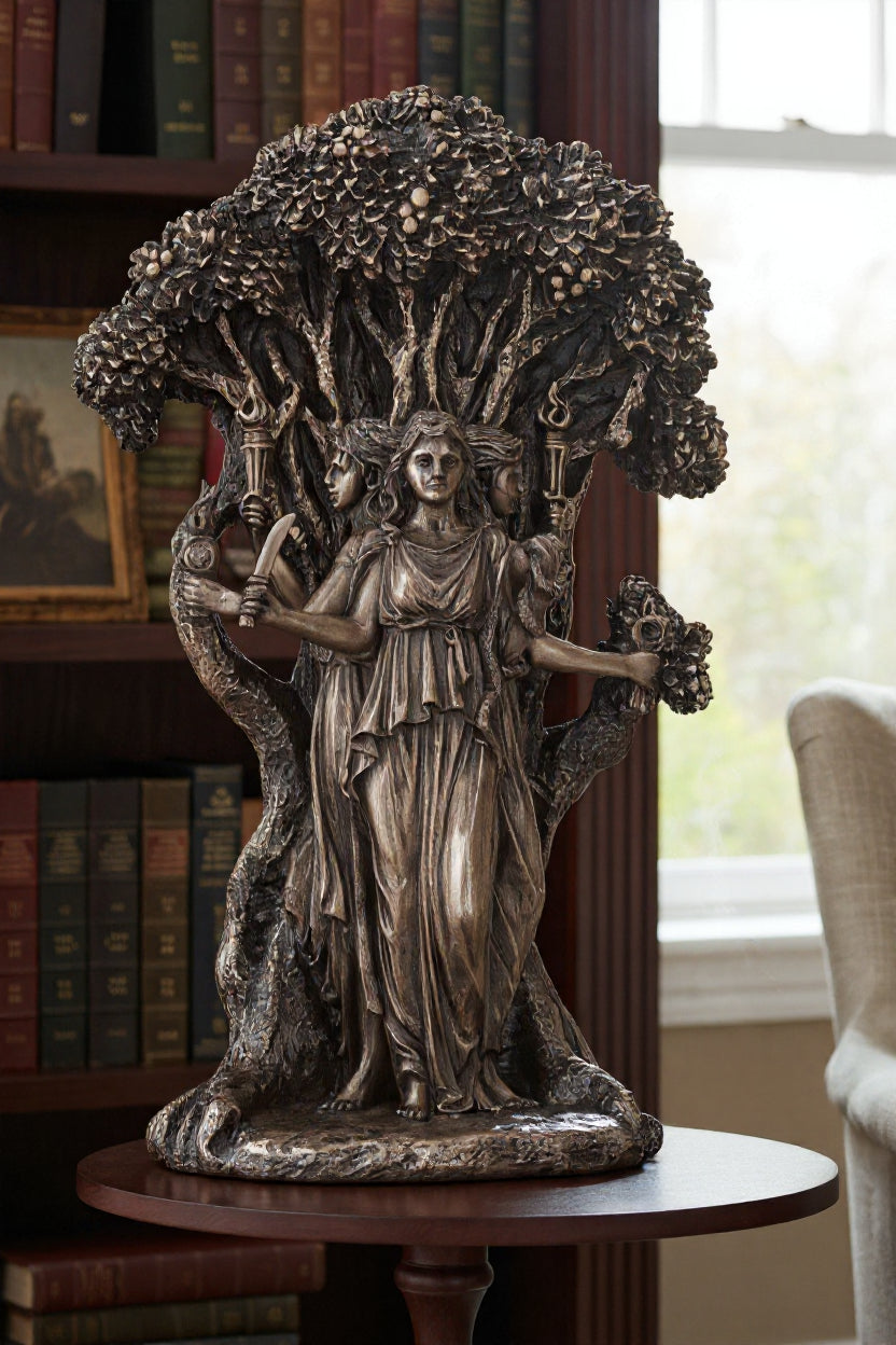 Hekate Goddess Statue Triple Moon Deity Pagan Wiccan Altar Ornament Witchcraft Home Decor