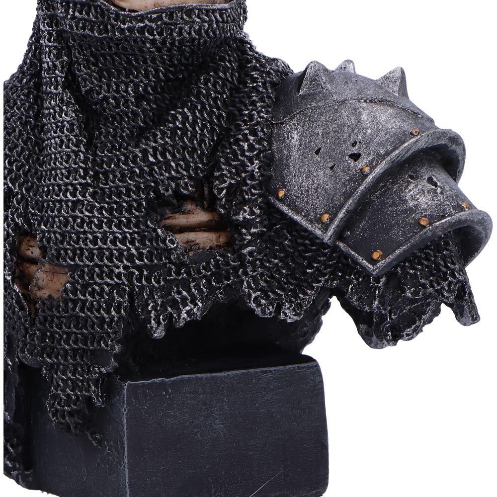 Gothic Skeleton Knight Bust Medieval Statue Decor Skull Figurine Fantasy Ornament