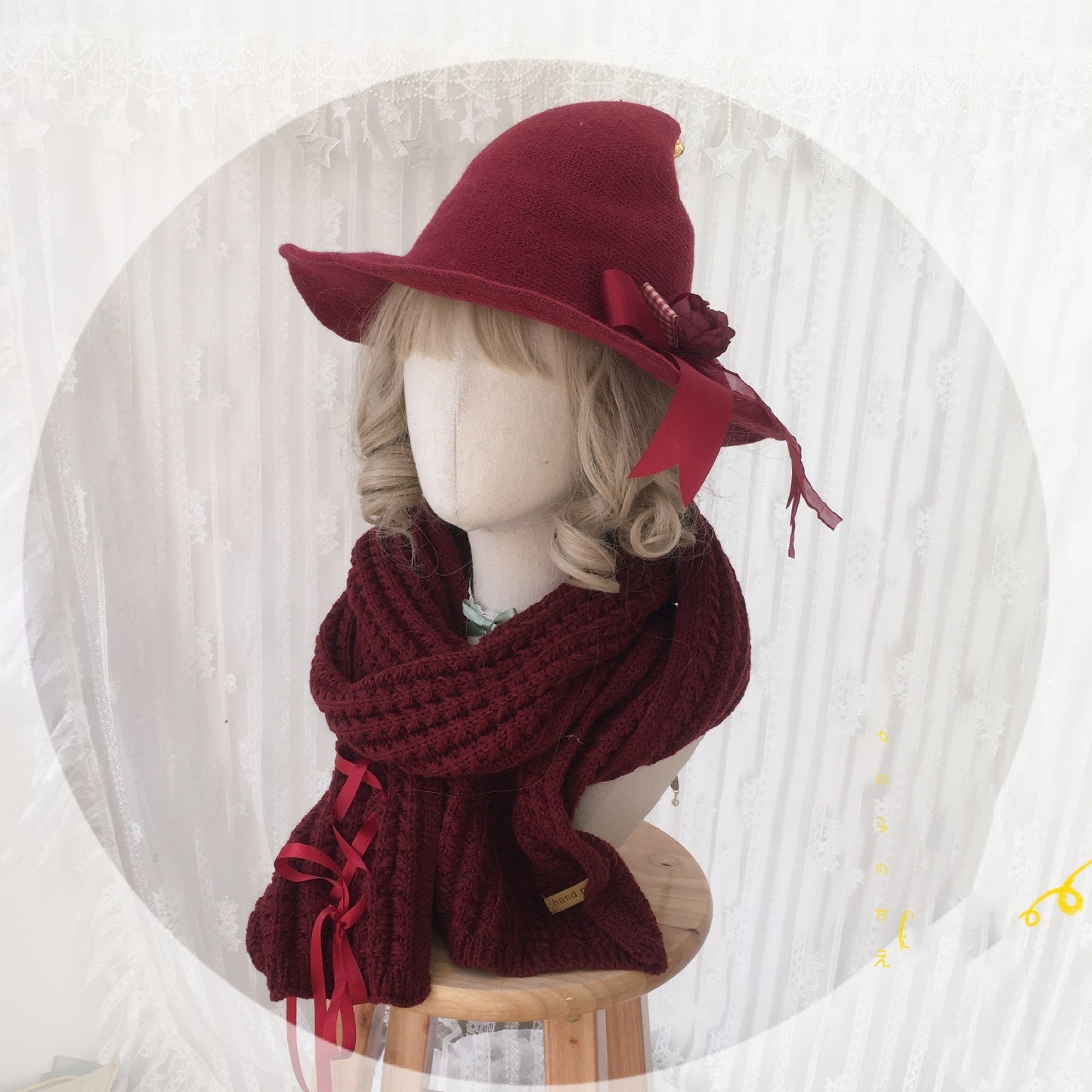 Element Witch Hat Daily Lolita Style Knitted Witch Hat