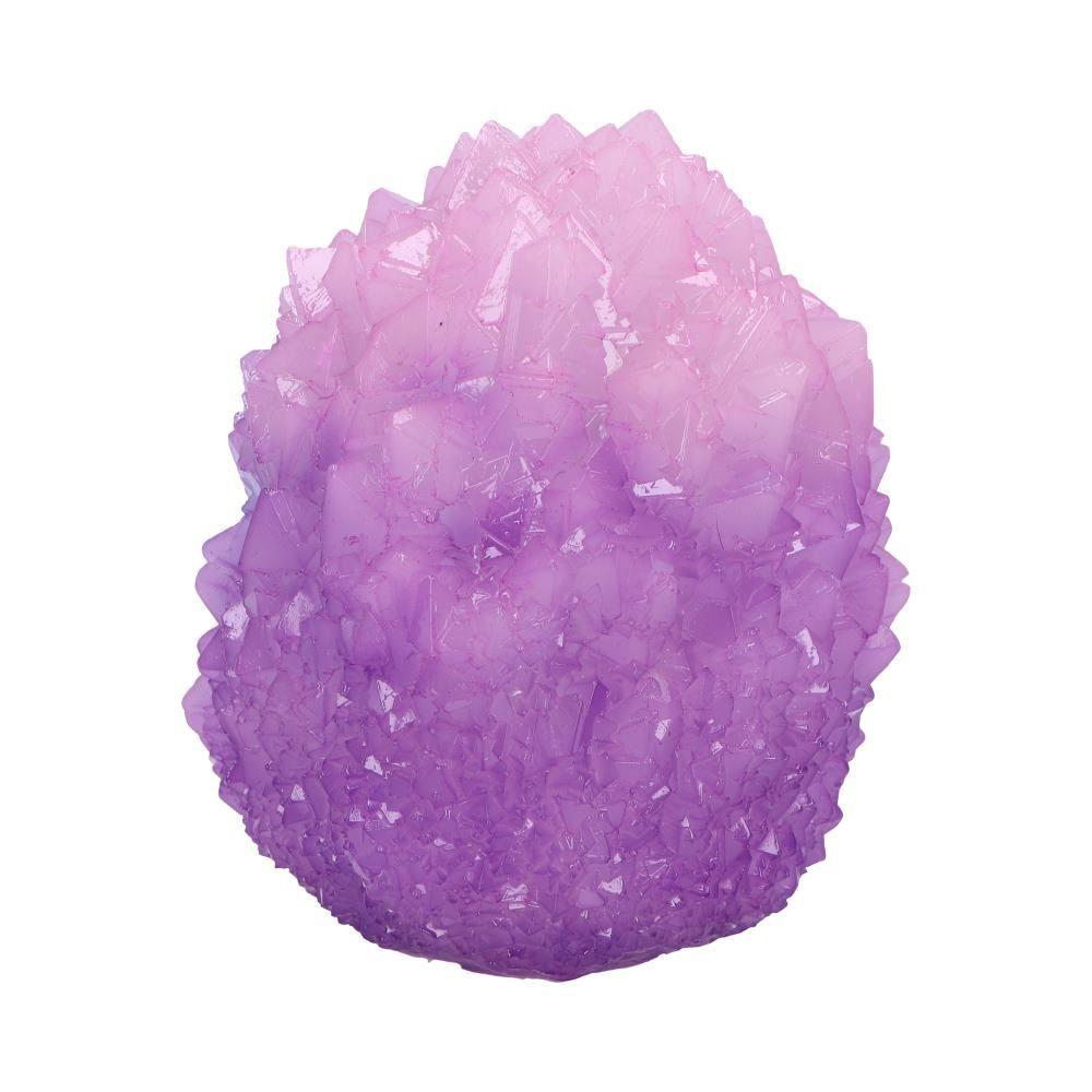 Green Dragon Geode Nest Figurine | Illuminating Crystal Egg | Hand-Painted Fantasy Decor 12.5cm