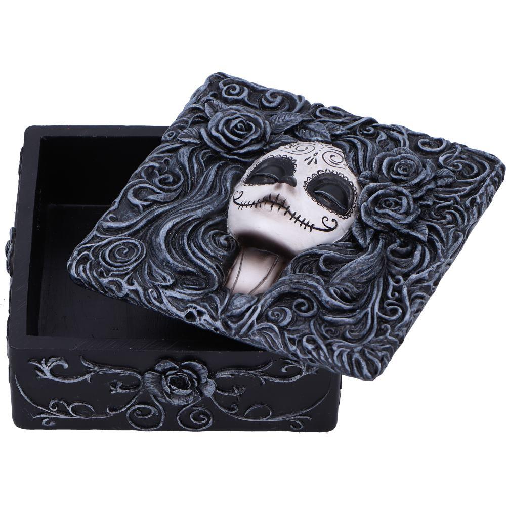 Gothic Day of the Dead Trinket Box Sugar Skull Storage Box Flor de Muerte Altar