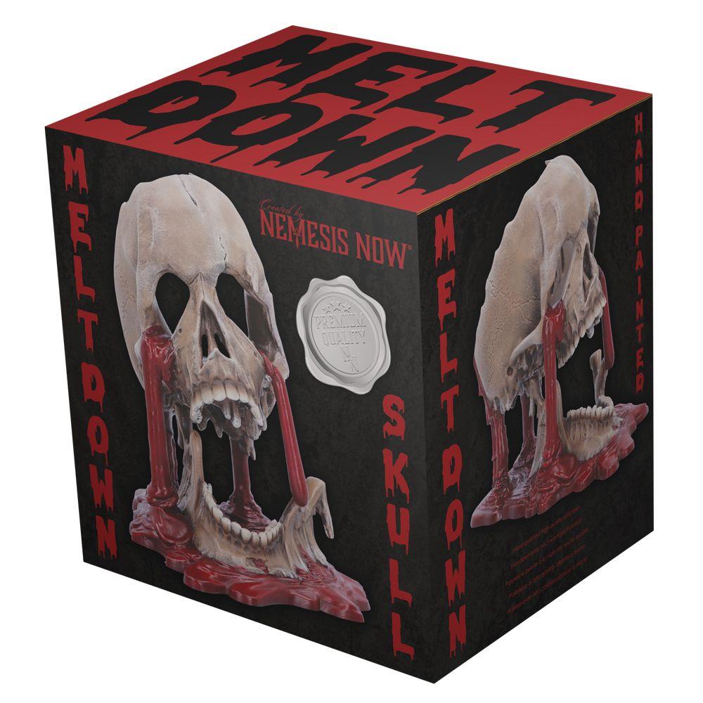 Gothic Melting Skull Ornament Halloween Horror Figurine Statue Home Décor