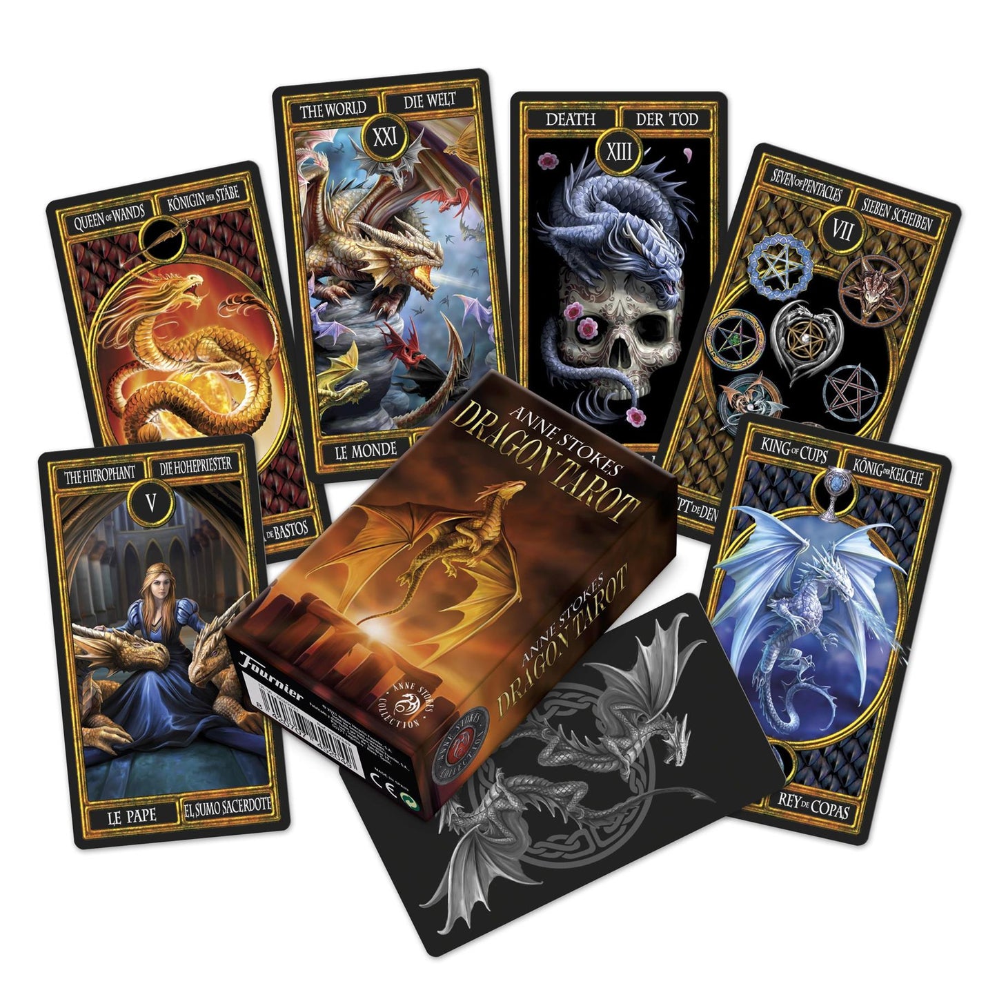 Dragon Tarot by Anne Stokes Mystical Gothic Oracle Deck with Illustrated Dragons