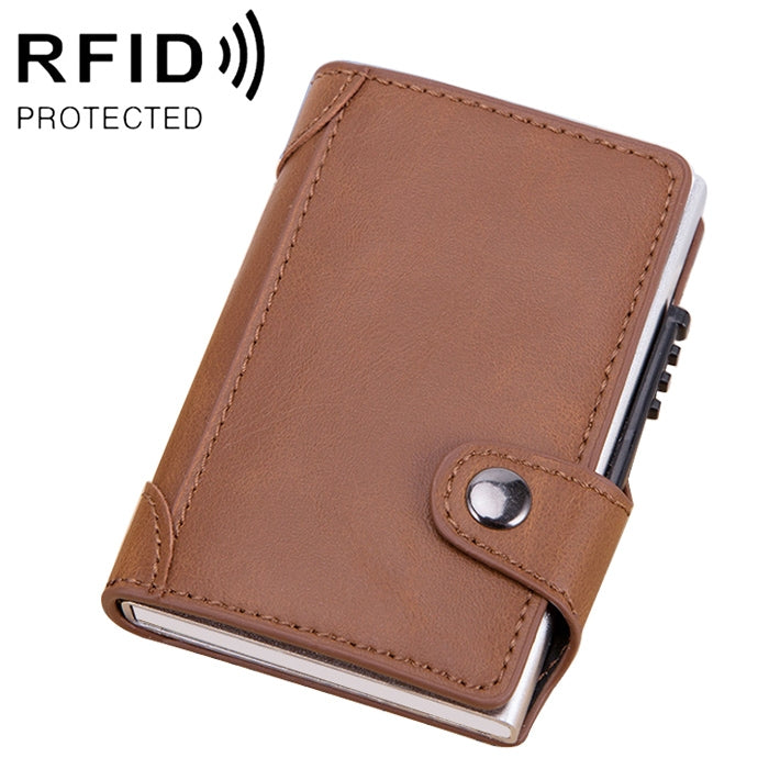 X-51 Automatically Pop-up Card Type Anti-magnetic RFID Anti-theft PU Leather Wallet with Card Slots, X-51 with Card Slots Black, X-51 with Card Slots Coffee, X-51 with Card Slots Blue, X-51 with Card Slots Apricot
