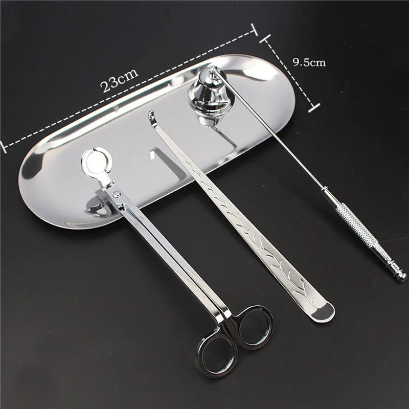 Candle Extinguishing Tool Black Metal Candle Extinguisher Candle Wick Trimming Scissors/hook/candle Tray/candle Nursing Tool