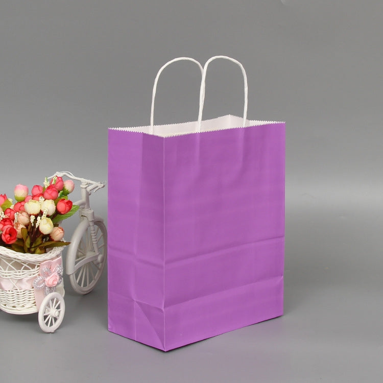 10 PCS Elegant Kraft Paper Bag With Handles for Wedding/Birthday Party/Jewelry/Clothes, 16x22x8cm, 22x27x11cm, 12x15x6cm, 26x33x12cm