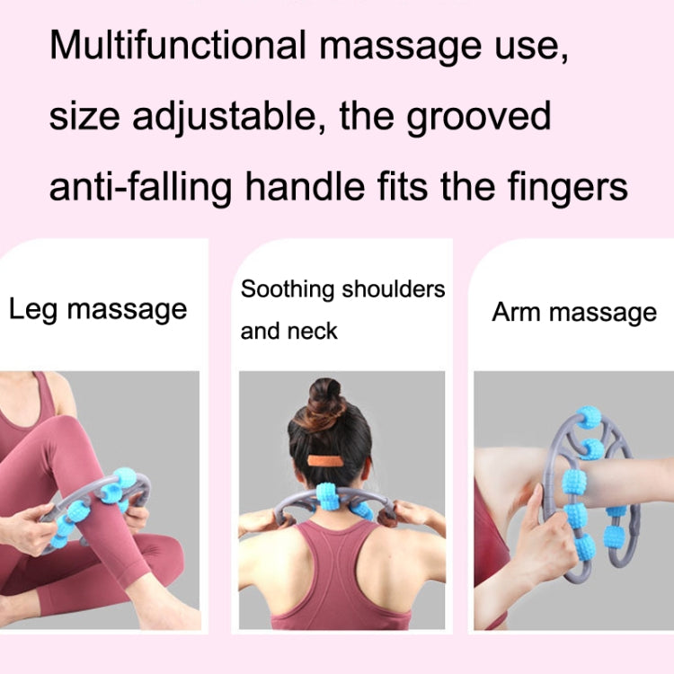 Eight Round Yoga Training Roller Ring-Shaped Leg Massager, 8-wheel Ring Purple, 8-wheel Ring Blue