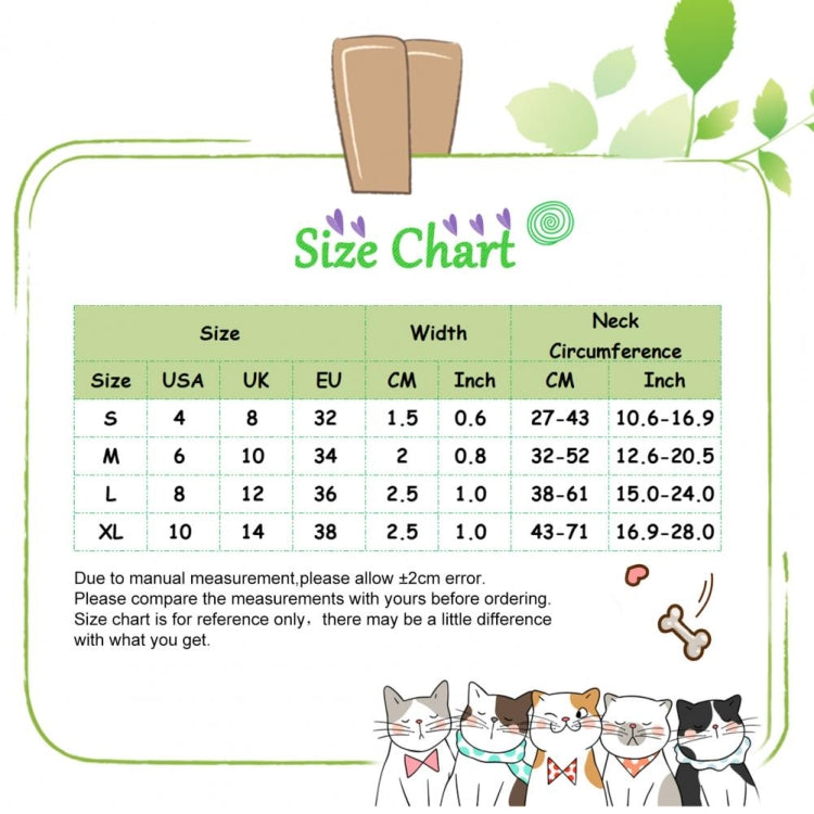 Pet Ethnic Style Polyester Cotton Print Pattern Collar, Size:, S: 1.5x27-43cm, M: 2.0x32-52cm, L: 2.5x38-61cm