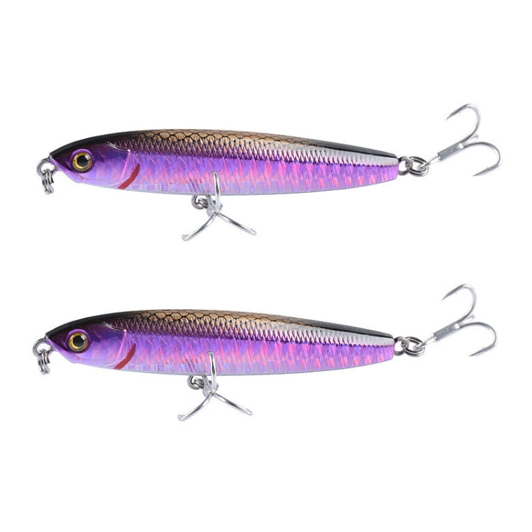 2 PCS CH79 Hard Bait Long Casting Sinking Pencil False Lure, Specification:, 10.4cm 18g