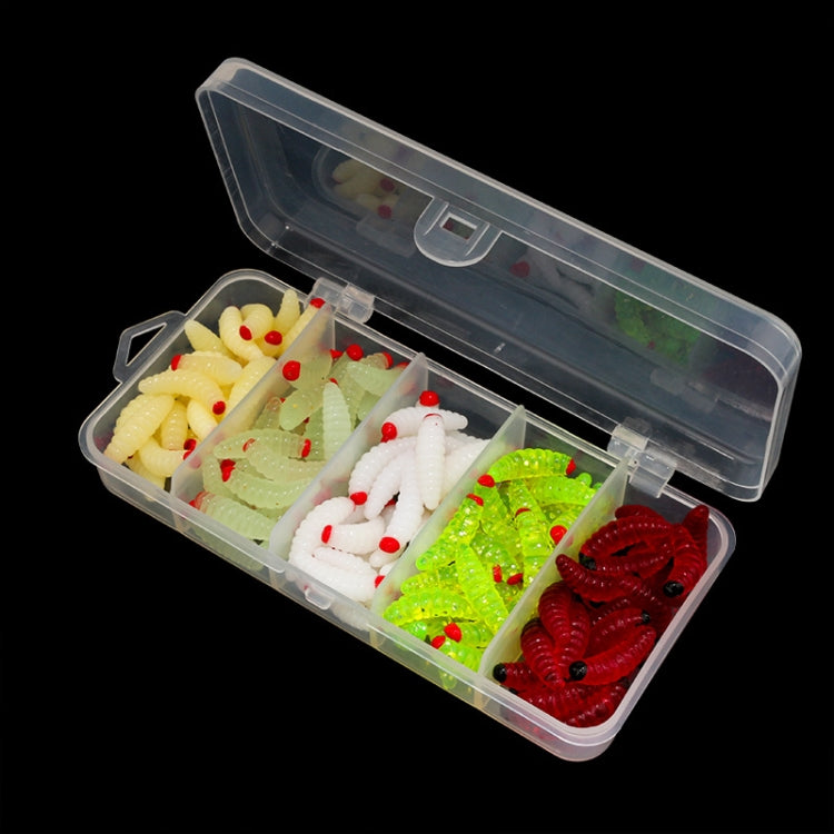 100pcs Red Worm Fake Bait Fishing Lure